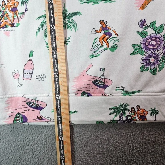 Lou & Grey Sweater Women Medium Beach Vacation Sailing Boat Stretch‎ White - Picture 8 of 9